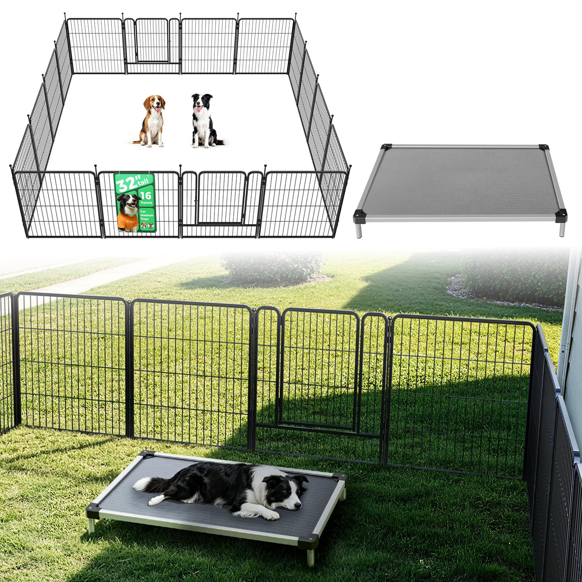 FXW Rollick Dog Playpen, Indoor, Yard & RV Camping