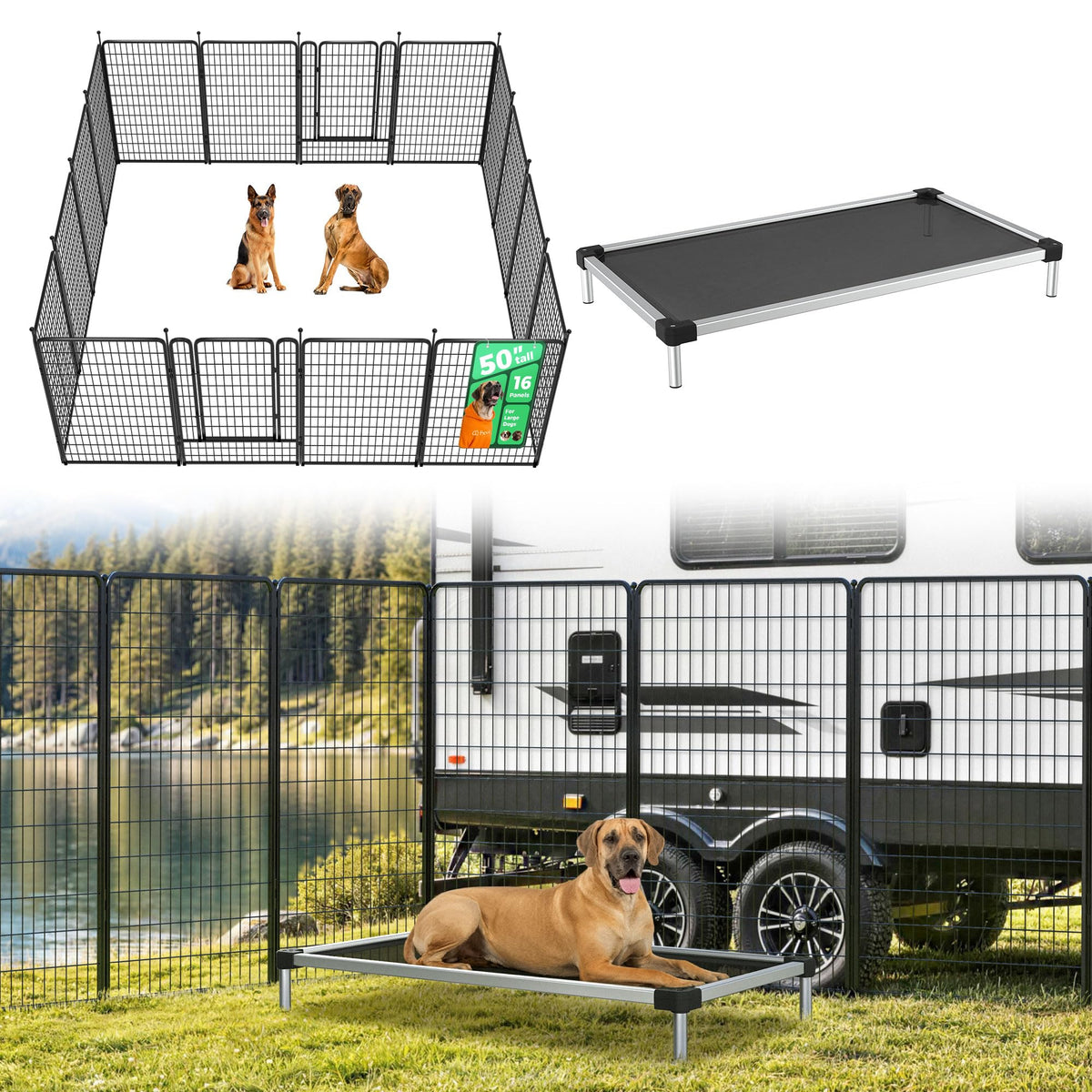 FXW Rollick Dog Playpen, Indoor, Yard & RV Camping