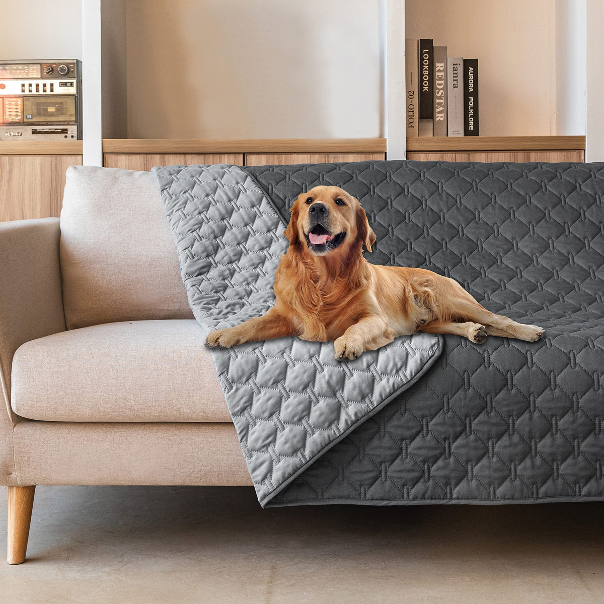 gogobunny Reversible Waterproof Pet Blanket & Furniture Cover
