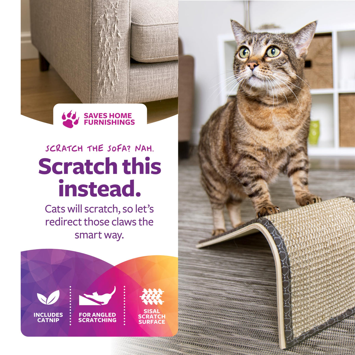 SmartyKat Sisal Angle Ramp Cat